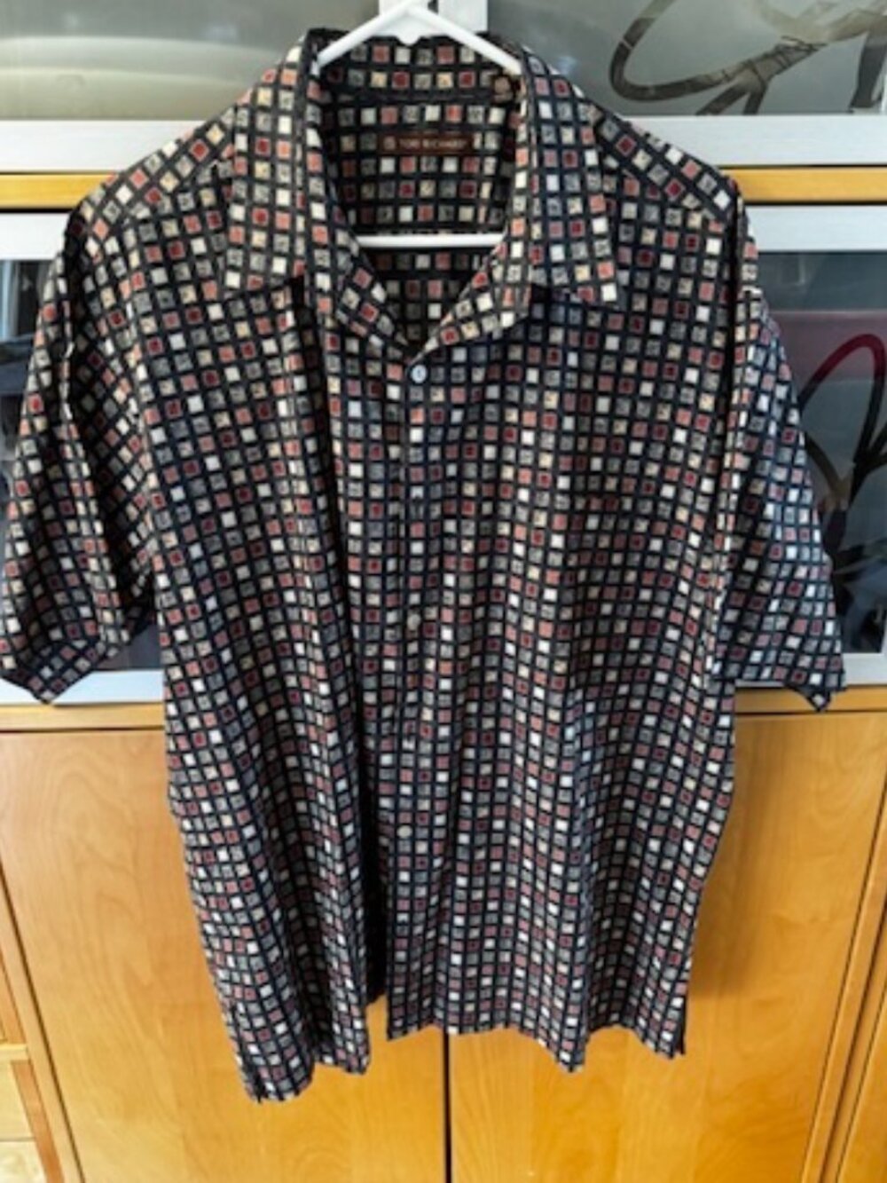 Tori Richard Geometric Print Hawaiian shirt 100% cotton XL men’s